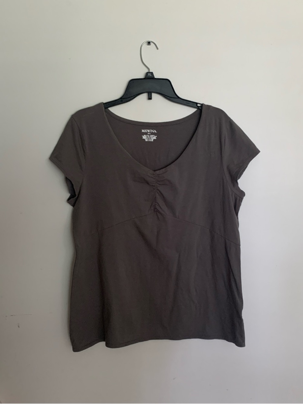 Merona Gray Short Sleeve V-Neck Tee